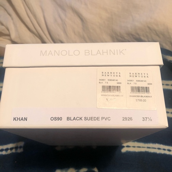 Barely Worn Manolo Blahnik Khan Suede & PVC Sandals - Picture 14 of 14